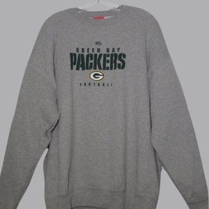 NFL Mens Green Bay Packers Crewneck Gray Size XL